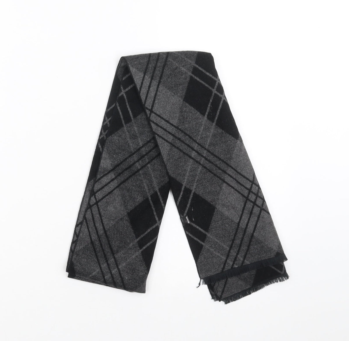 Preworn Womens Grey Geometric   Scarf