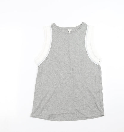 Womens UK Size 12 River Island Grey Basic T-Shirt
