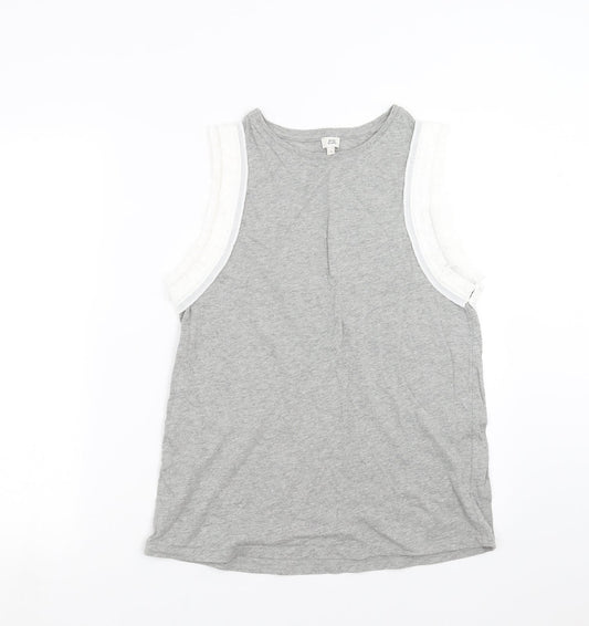 Womens UK Size 12 River Island Grey Basic T-Shirt