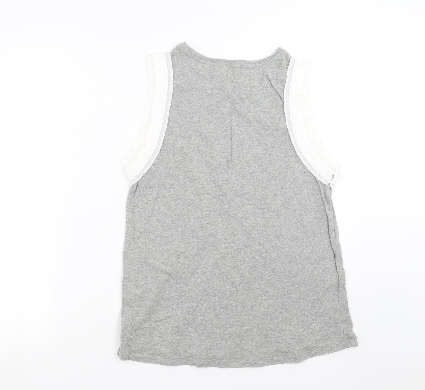 Womens UK Size 12 River Island Grey Basic T-Shirt