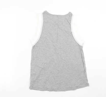 Womens UK Size 12 River Island Grey Basic T-Shirt