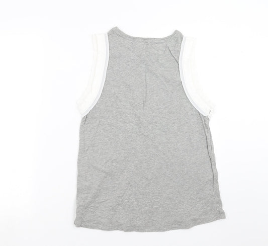 Womens UK Size 12 River Island Grey Basic T-Shirt