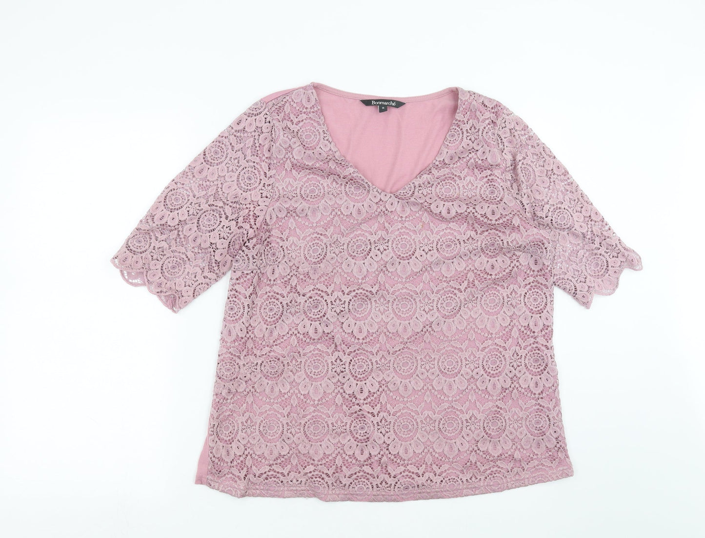 Womens UK Size 16 Bonmarché Purple Basic Blouse