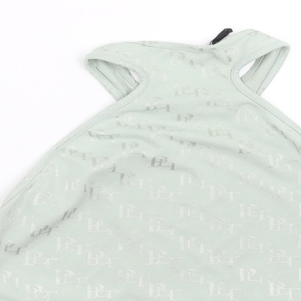 PRETTYLITTLETHING Womens Green   Cropped T-Shirt Size 16