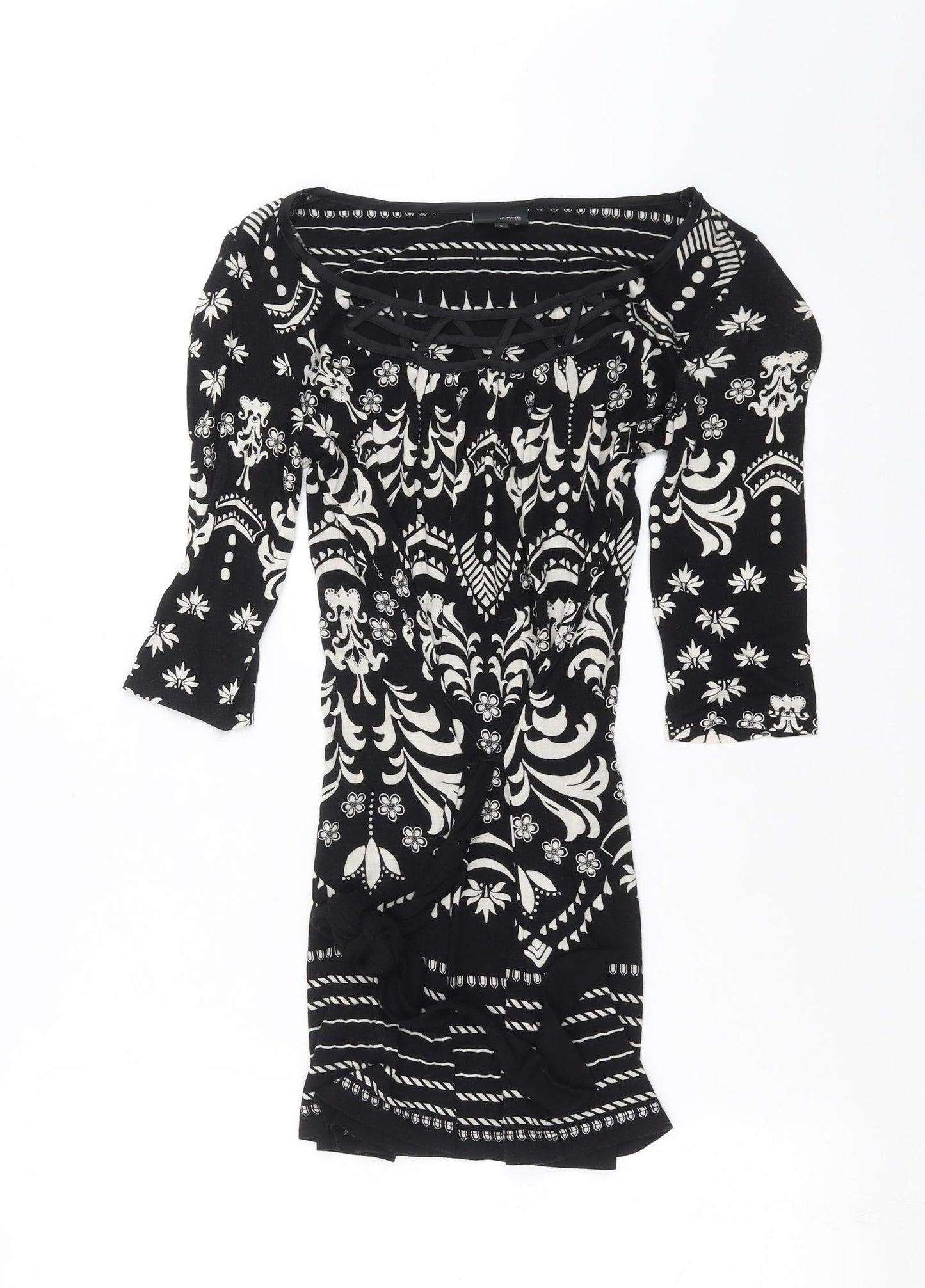 Womens UK Size 8 NEXT Black Basic Blouse