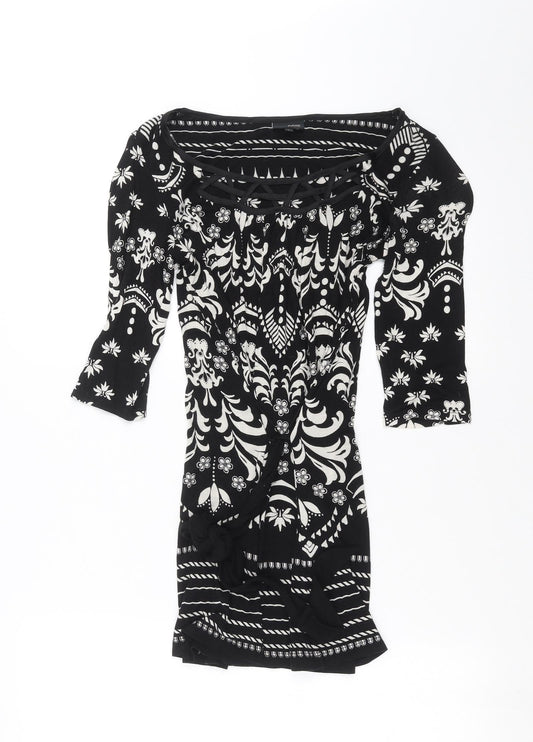 Womens UK Size 8 NEXT Black Basic Blouse