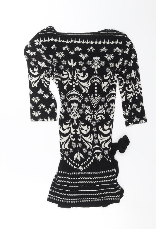 Womens UK Size 8 NEXT Black Basic Blouse