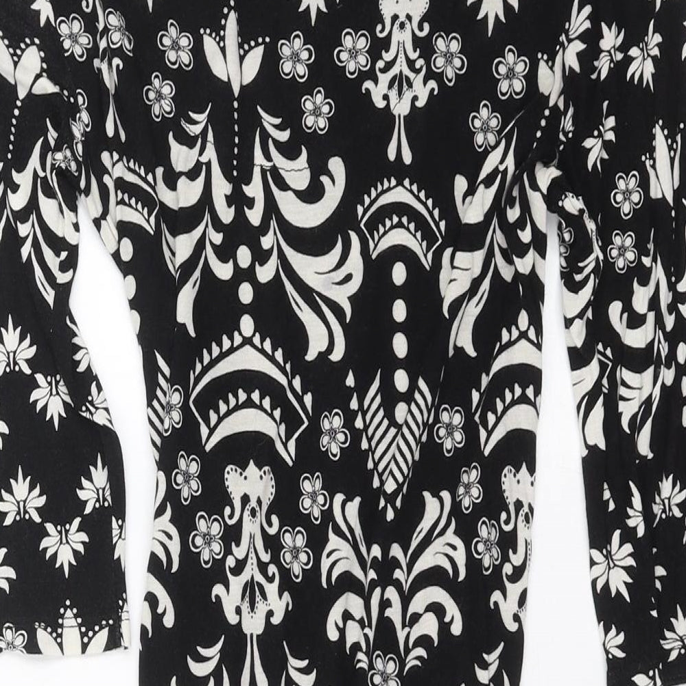 Womens UK Size 8 NEXT Black Basic Blouse