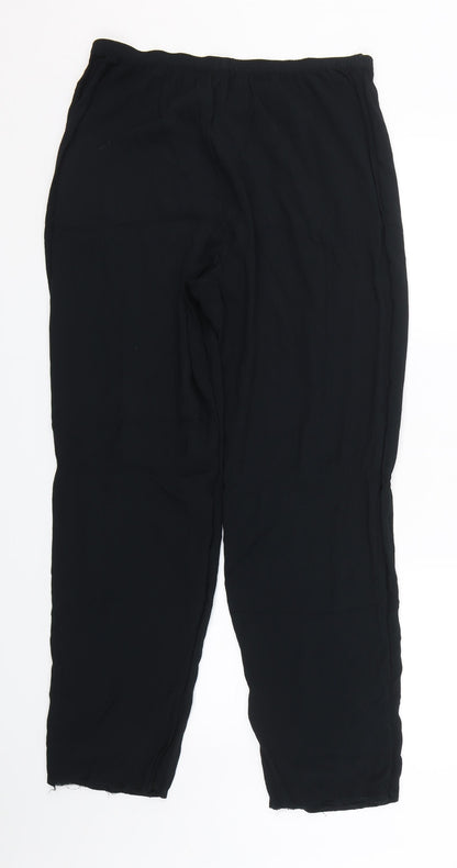 Womens UK Size L Preworn Regular Fit  Black Trousers