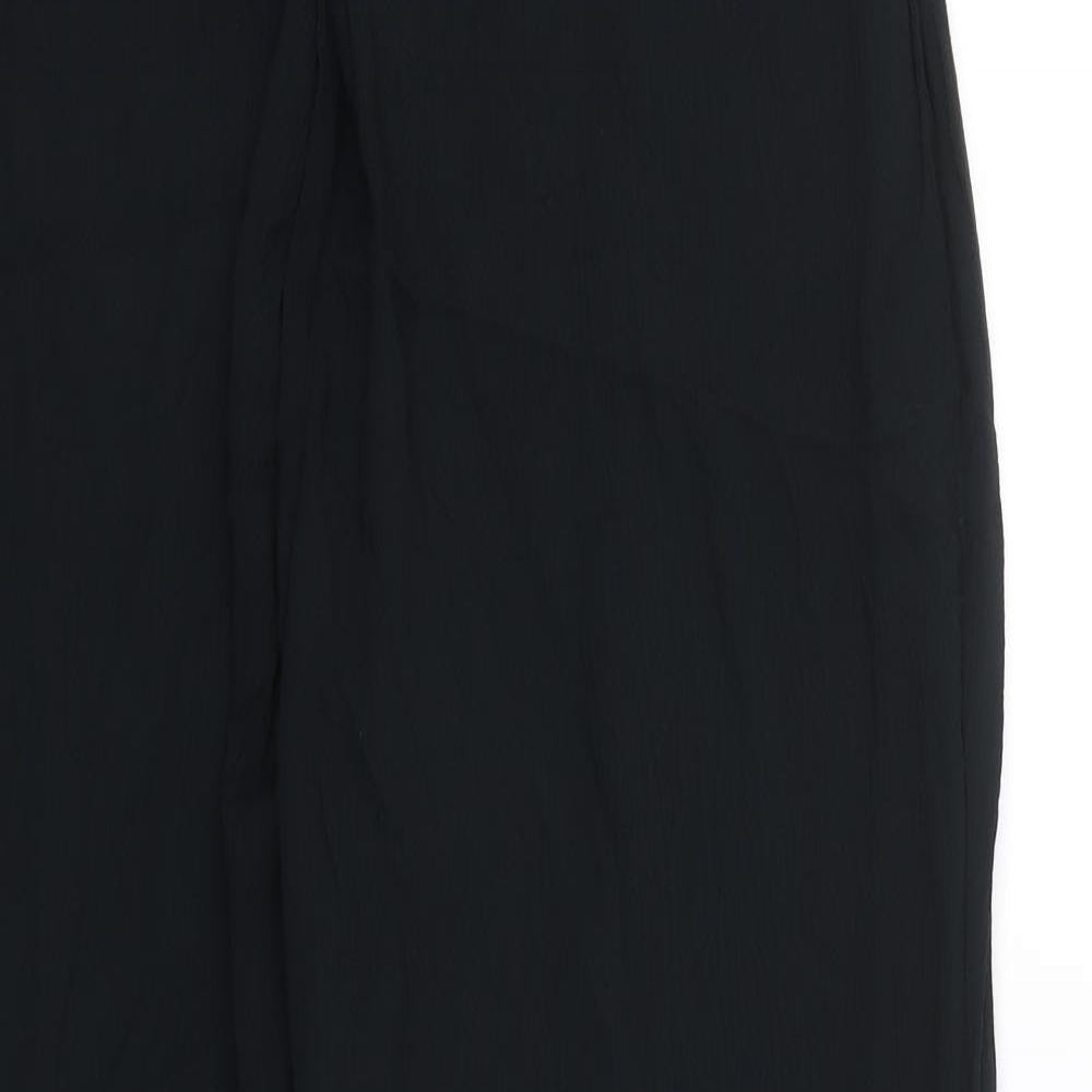 Womens UK Size L Preworn Regular Fit  Black Trousers