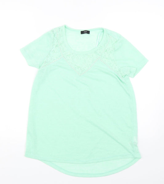 F&F Womens Green Floral  Basic T-Shirt Size 12