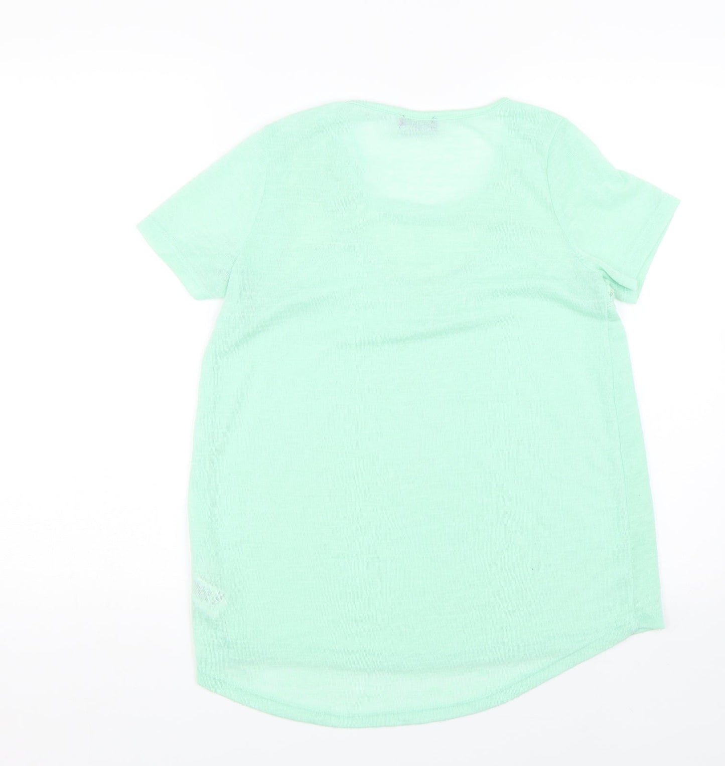 F&F Womens Green Floral  Basic T-Shirt Size 12