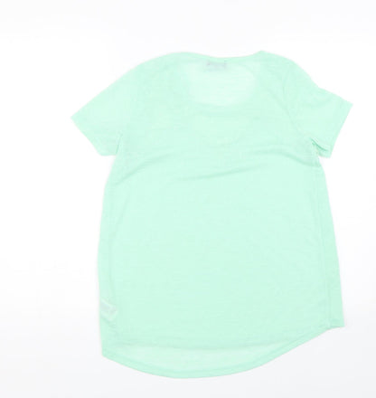 F&F Womens Green Floral  Basic T-Shirt Size 12