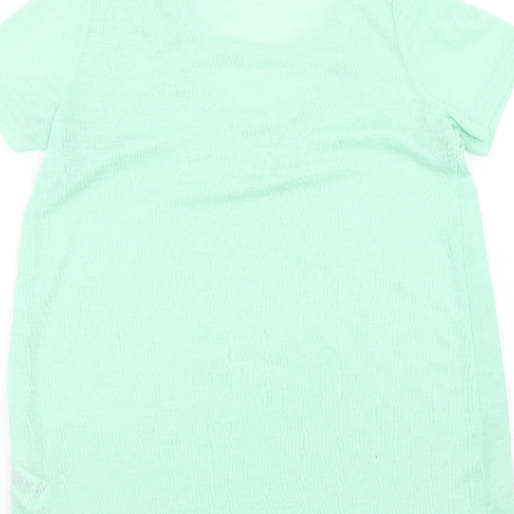 F&F Womens Green Floral  Basic T-Shirt Size 12