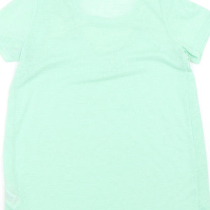 F&F Womens Green Floral  Basic T-Shirt Size 12