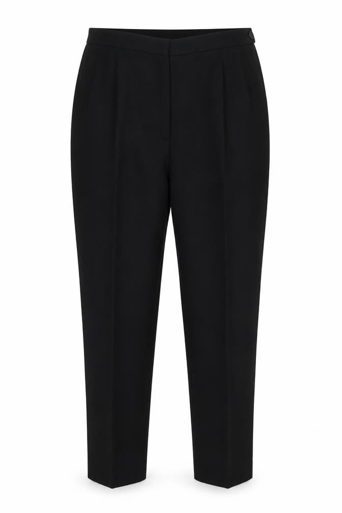 Womens UK Size 18 Seperates Regular Fit Carrot Black Trousers