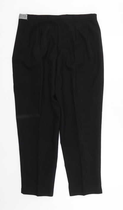 Womens UK Size 18 Seperates Regular Fit Carrot Black Trousers