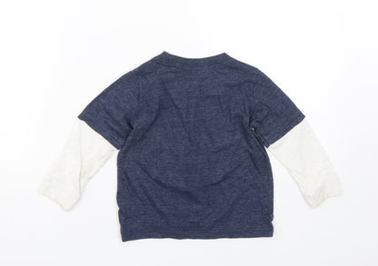 Carters Baby Blue   Basic T-Shirt Size 18-24 Months  - Car