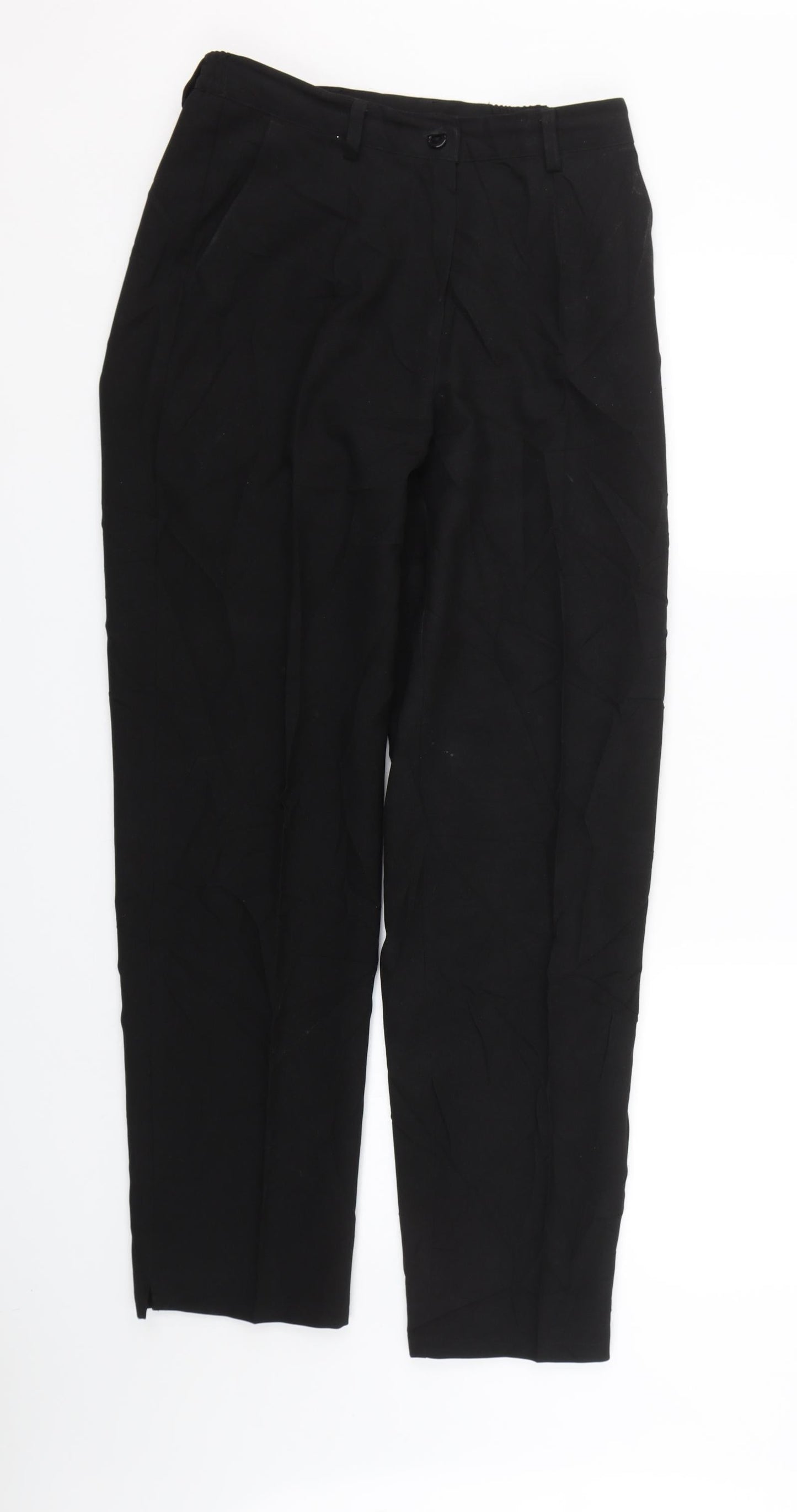 Womens UK Size 10 Preworn Regular Fit  Black Trousers