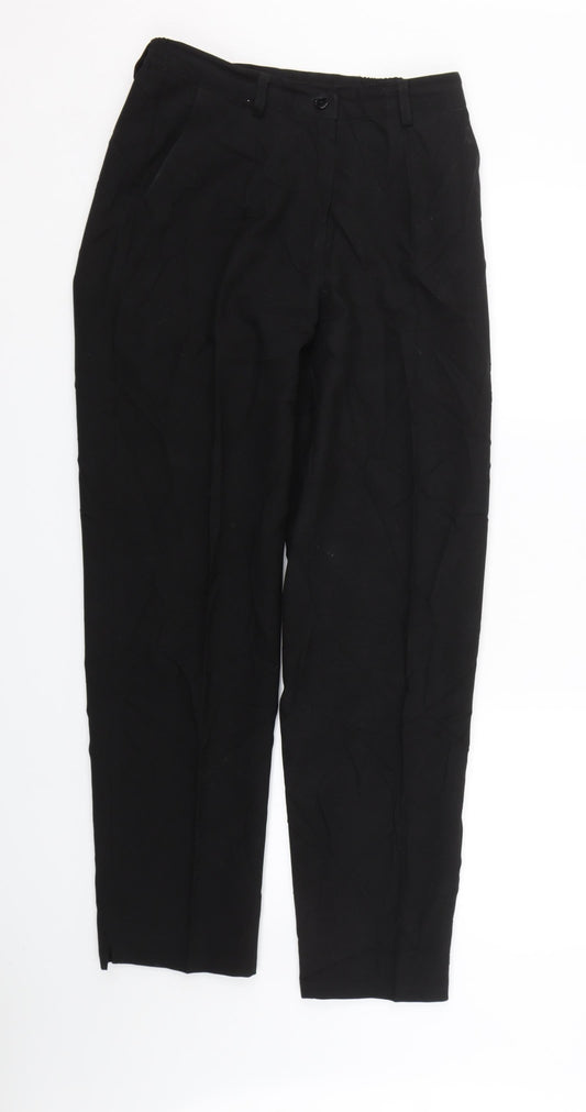 Womens UK Size 10 Preworn Regular Fit  Black Trousers