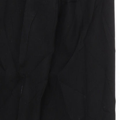 Womens UK Size 10 Preworn Regular Fit  Black Trousers