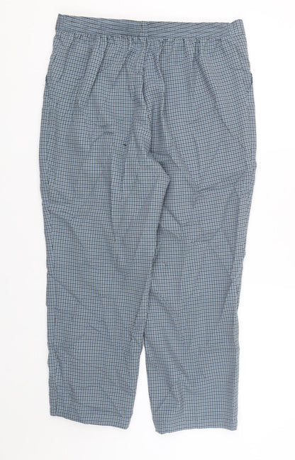 Womens UK Size 14 Preworn Regular Fit Cropped Blue Trousers