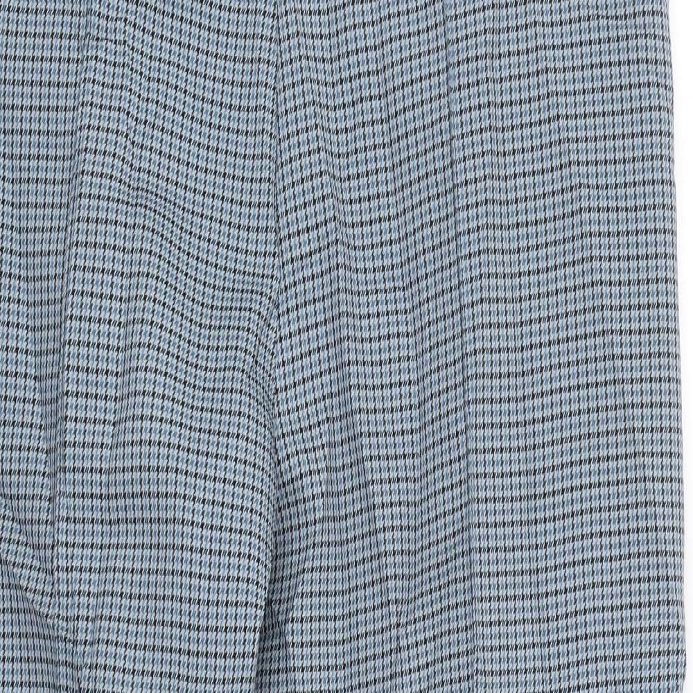 Womens UK Size 14 Preworn Regular Fit Cropped Blue Trousers