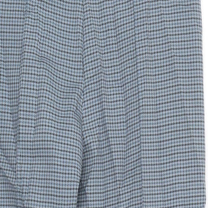Womens UK Size 14 Preworn Regular Fit Cropped Blue Trousers