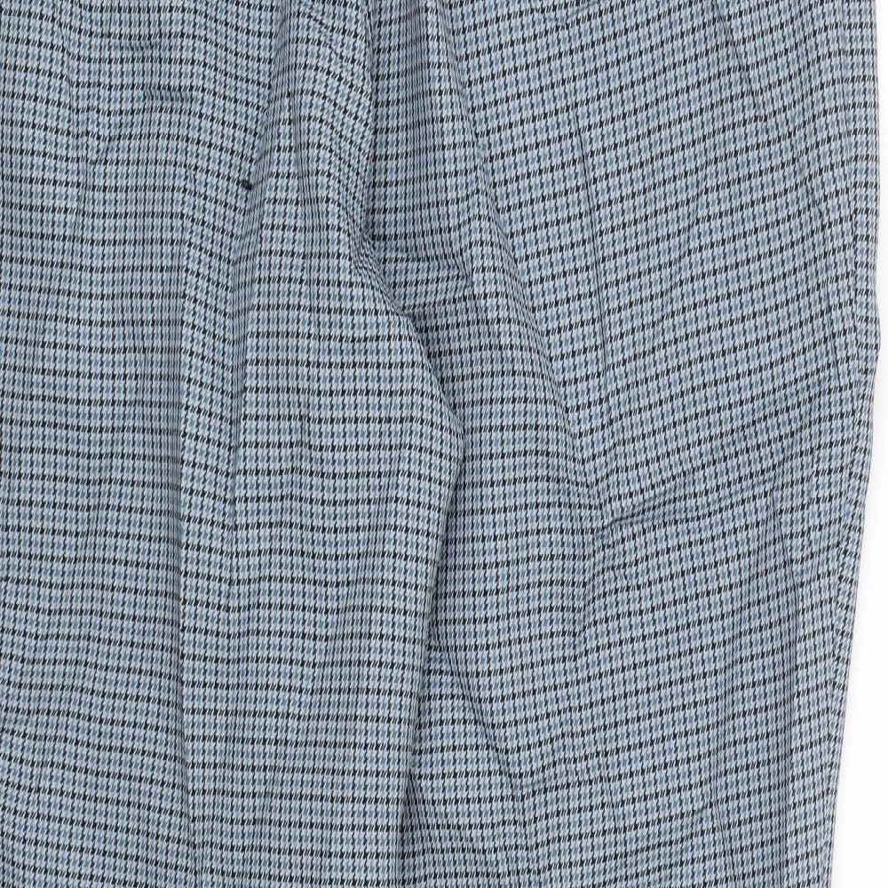 Womens UK Size 14 Preworn Regular Fit Cropped Blue Trousers