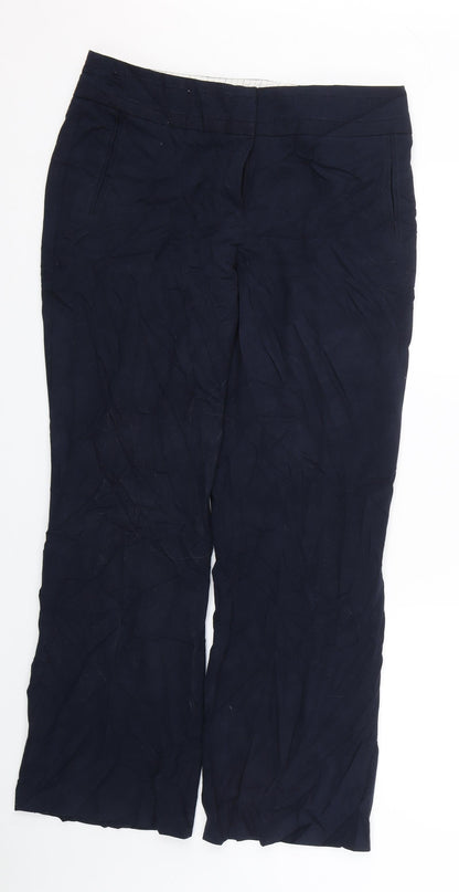 Womens UK Size 14 M&S Regular Fit  Blue Trousers