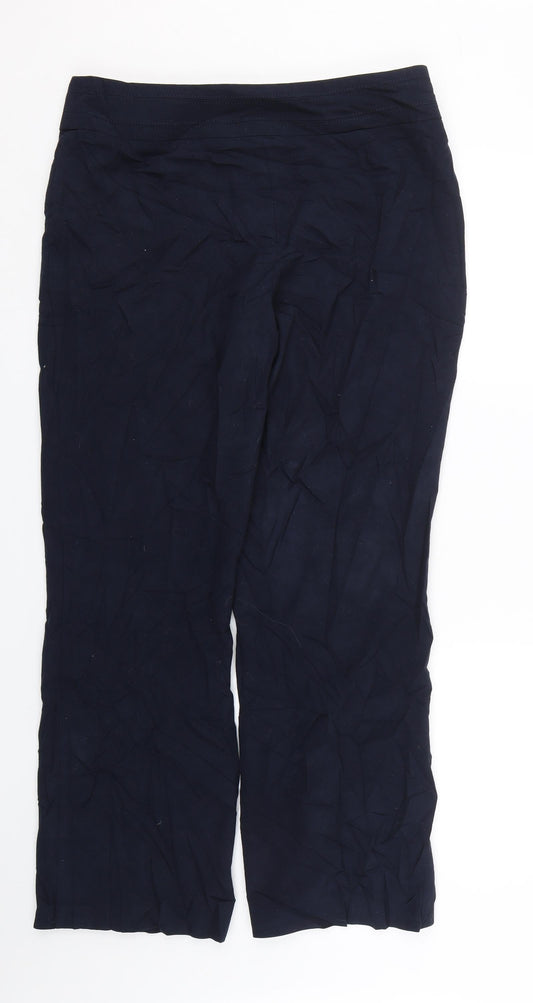 Womens UK Size 14 M&S Regular Fit  Blue Trousers