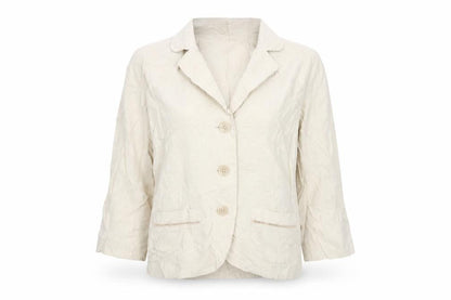 Womens UK Size 10 Isle Essentials Beige Basic Button-Up