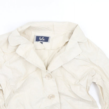Womens UK Size 10 Isle Essentials Beige Basic Button-Up