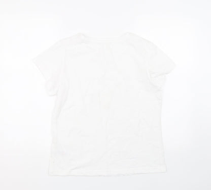 F&F Womens White   Top Pyjama Top Size S