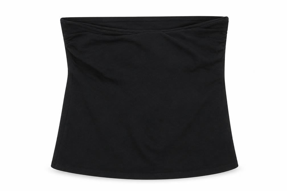 Womens UK Size 18 Nutmeg Black Wrap T-Shirt