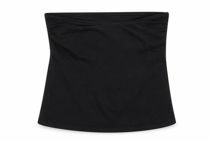 Womens UK Size 18 Nutmeg Black Wrap T-Shirt