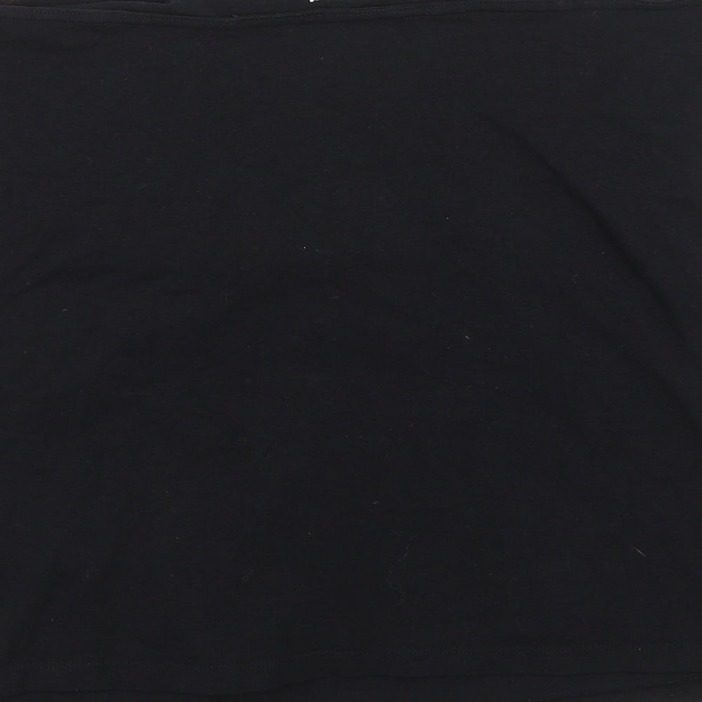 Nutmeg Womens Black   Wrap T-Shirt Size 18