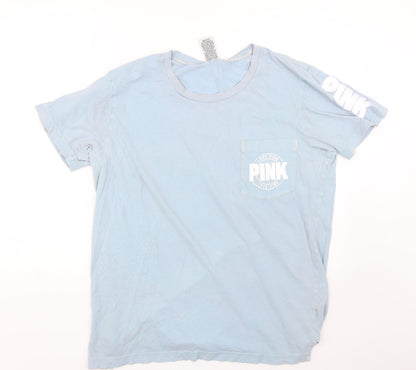 PINK Womens Blue   Top Pyjama Top Size L