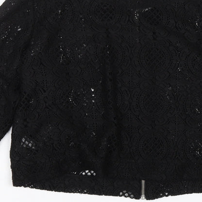 C&A Womens Black Floral  Jacket  Size 16