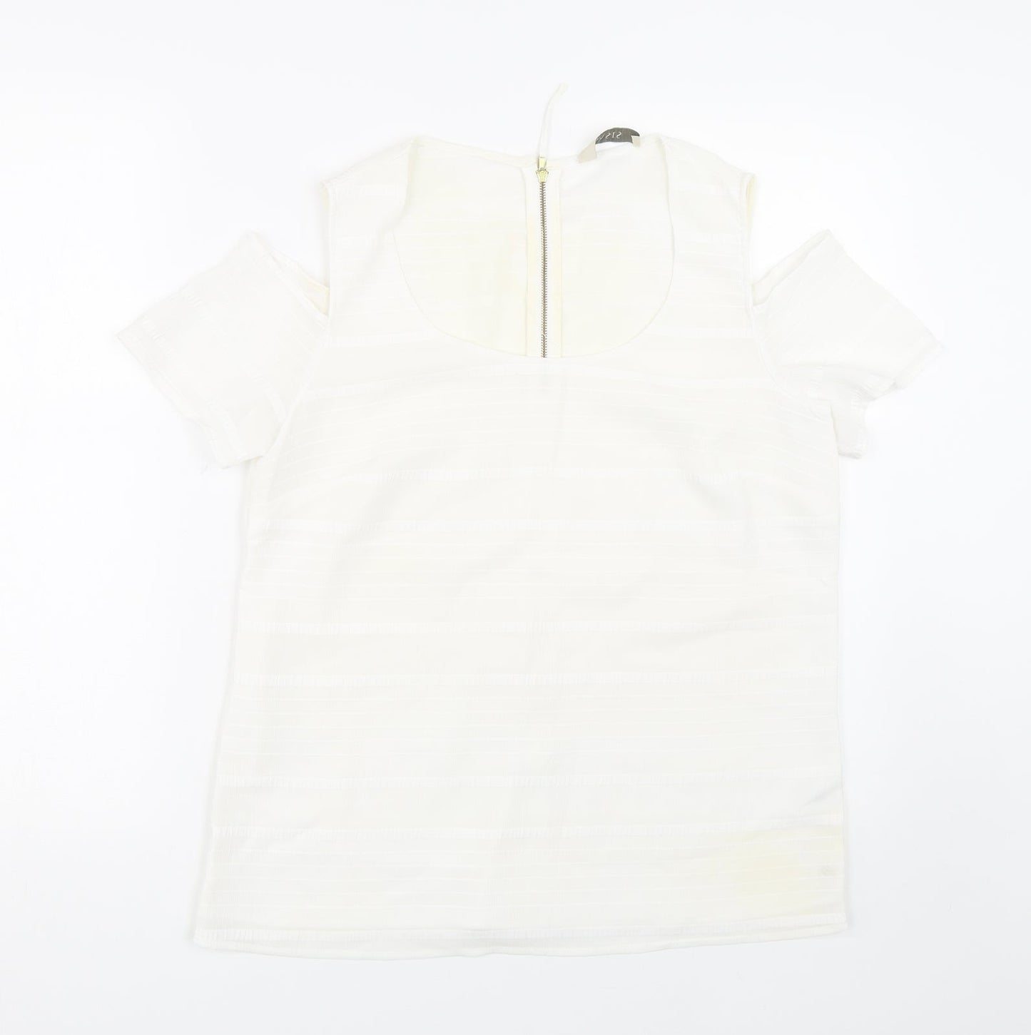 Womens UK Size 12 Oasis White Basic T-Shirt
