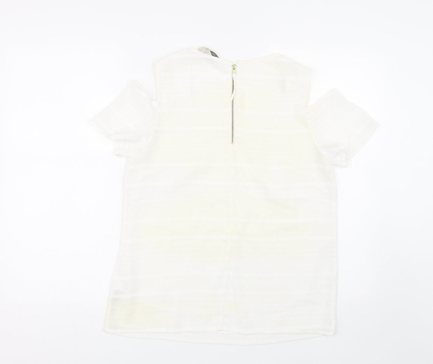 Womens UK Size 12 Oasis White Basic T-Shirt