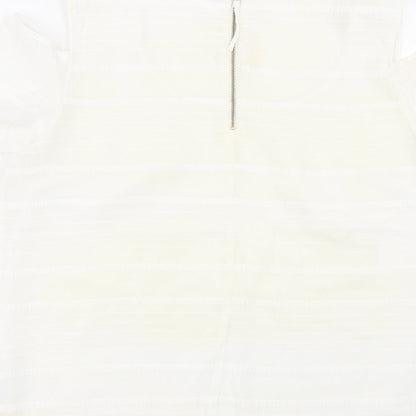 Womens UK Size 12 Oasis White Basic T-Shirt