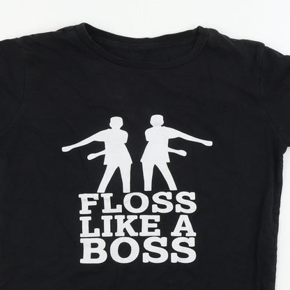 Preworn  Boys Black   Basic T-Shirt Size 9-10 Years