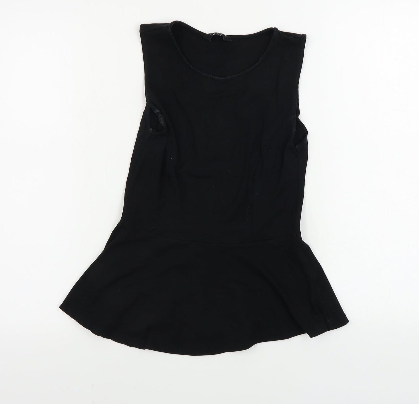 Womens UK Size 10 New Look Black Basic T-Shirt