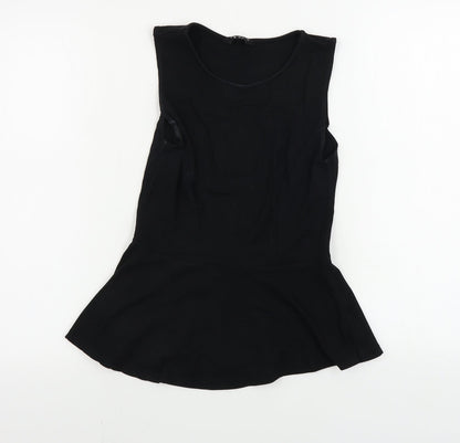 Womens UK Size 10 New Look Black Basic T-Shirt