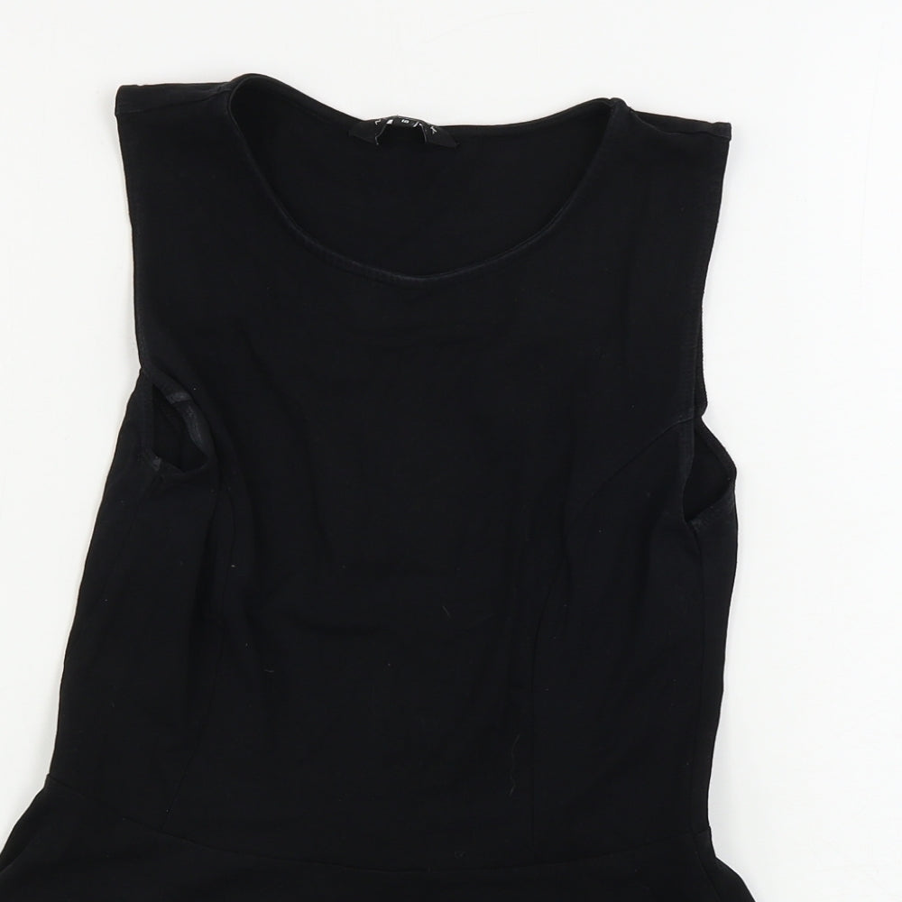 Womens UK Size 10 New Look Black Basic T-Shirt