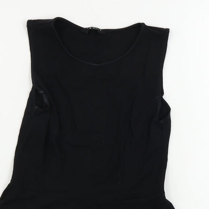 Womens UK Size 10 New Look Black Basic T-Shirt