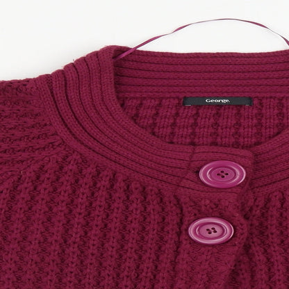 George  Womens Purple   Cardigan Jumper Size 12
