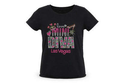 Cotton Heritage  Girls Black   Basic T-Shirt Size S