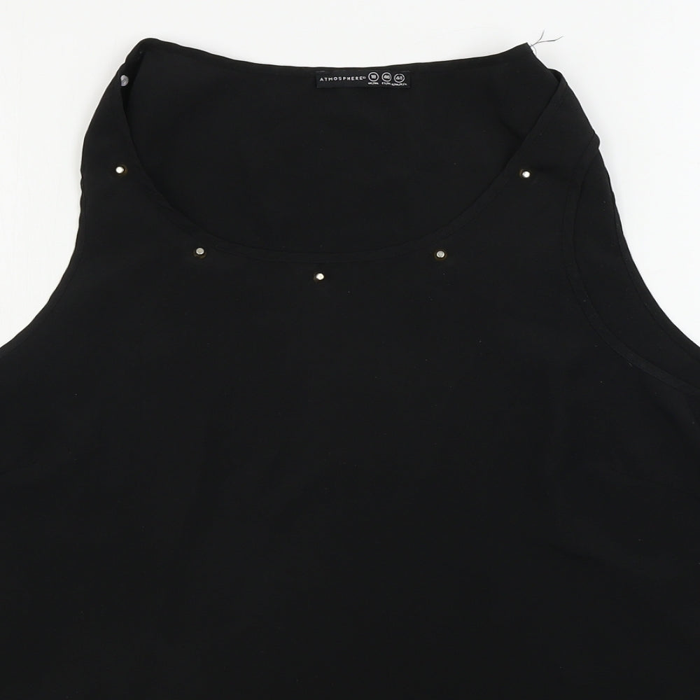 Womens UK Size 18 Atmosphere Black Basic Blouse